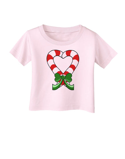 Candy Cane Heart Christmas Infant T-Shirt-Infant T-Shirt-TooLoud-Light-Pink-06-Months-Davson Sales