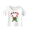 Candy Cane Heart Christmas Infant T-Shirt-Infant T-Shirt-TooLoud-White-06-Months-Davson Sales