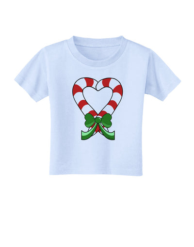 Candy Cane Heart Christmas Toddler T-Shirt-Toddler T-Shirt-TooLoud-Light-Blue-2T-Davson Sales