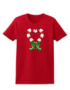 Candy Cane Heart Christmas Womens Dark T-Shirt-TooLoud-Red-X-Small-Davson Sales