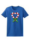 Candy Cane Heart Christmas Womens Dark T-Shirt-TooLoud-Royal-Blue-X-Small-Davson Sales