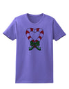 Candy Cane Heart Christmas Womens T-Shirt-Womens T-Shirt-TooLoud-Violet-X-Small-Davson Sales