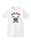 Candy Cane Heart Christmas Womens T-Shirt-Womens T-Shirt-TooLoud-White-X-Small-Davson Sales