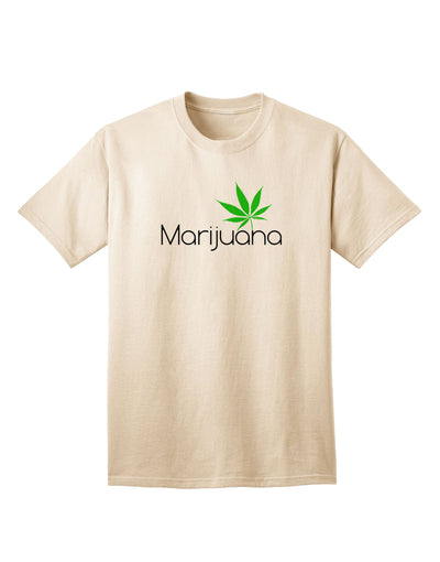 Cannabis Typography and Leaf Design Adult T-Shirt-Mens T-shirts-TooLoud-Natural-Small-Davson Sales