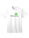 Cannabis Typography and Leaf Design Adult T-Shirt-Mens T-shirts-TooLoud-White-Small-Davson Sales