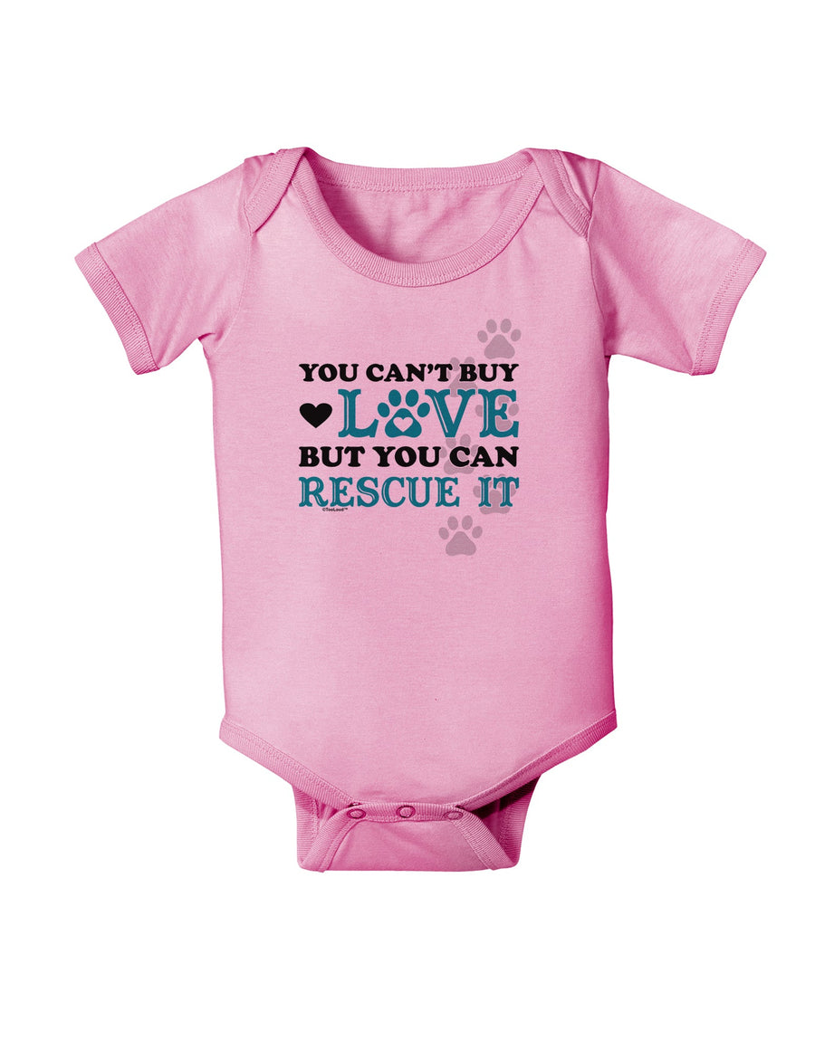 Can't Buy Love Rescue It Baby Romper Bodysuit-Baby Romper-TooLoud-White-06-Months-Davson Sales