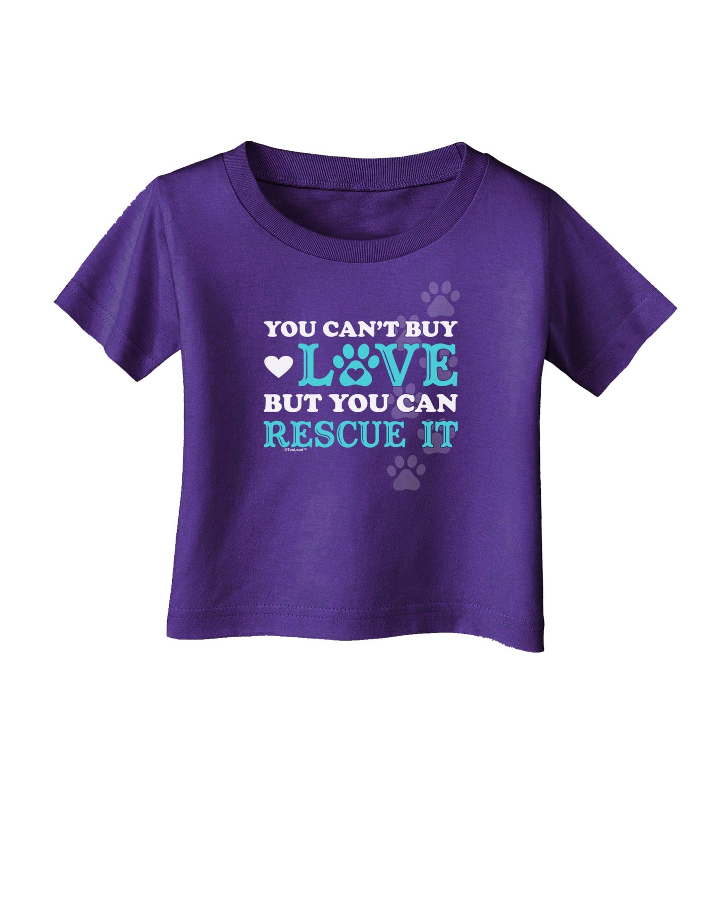 Can't Buy Love Rescue It Infant T-Shirt Dark-Infant T-Shirt-TooLoud-Purple-06-Months-Davson Sales