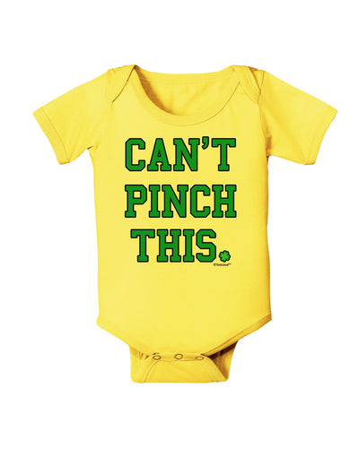 Can't Pinch This - St. Patrick's Day Baby Romper Bodysuit by TooLoud-Baby Romper-TooLoud-Yellow-06-Months-Davson Sales