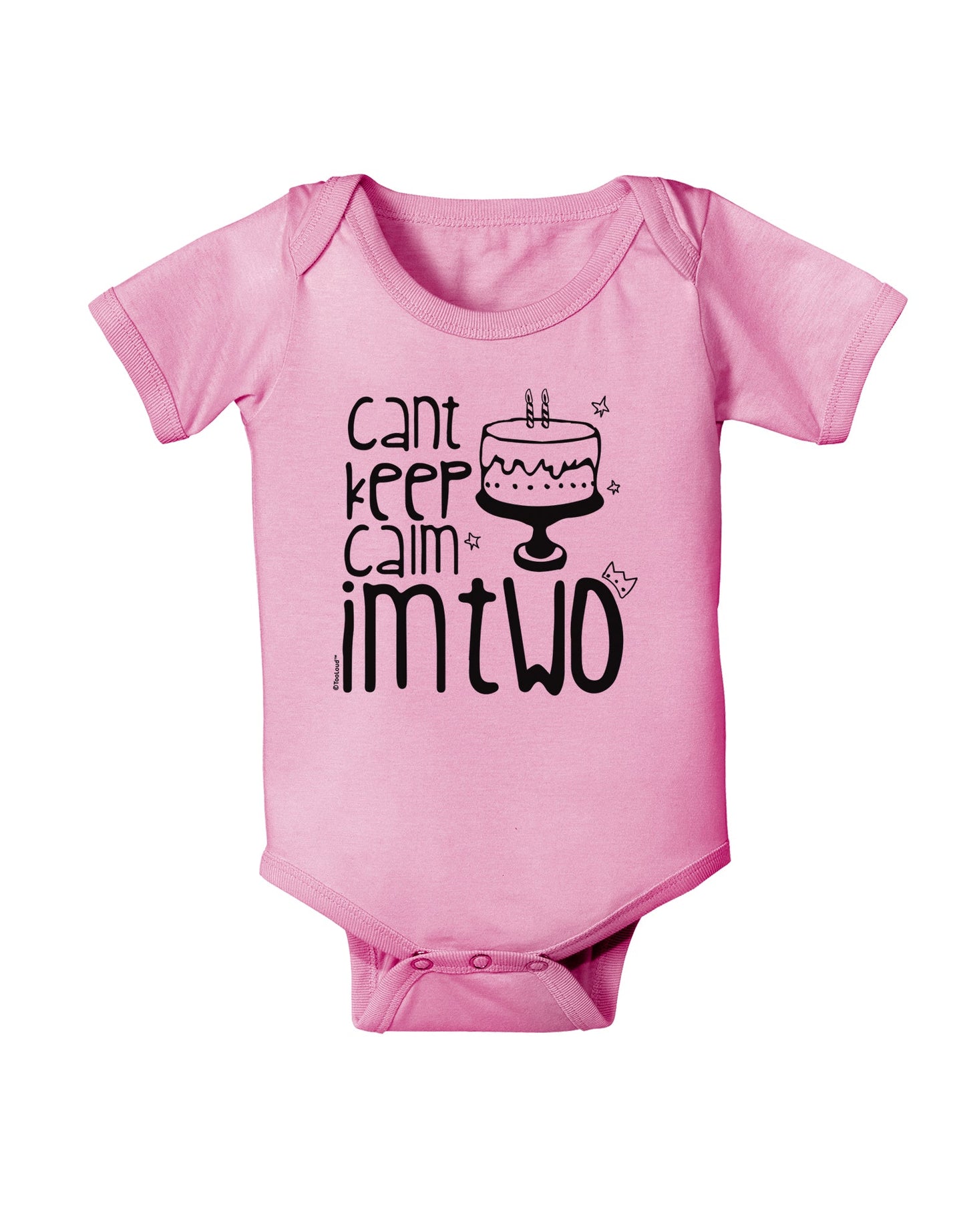 Can't keep calm I'm Two Baby Romper Bodysuit-Baby Romper-TooLoud-Pink-06-Months-Davson Sales
