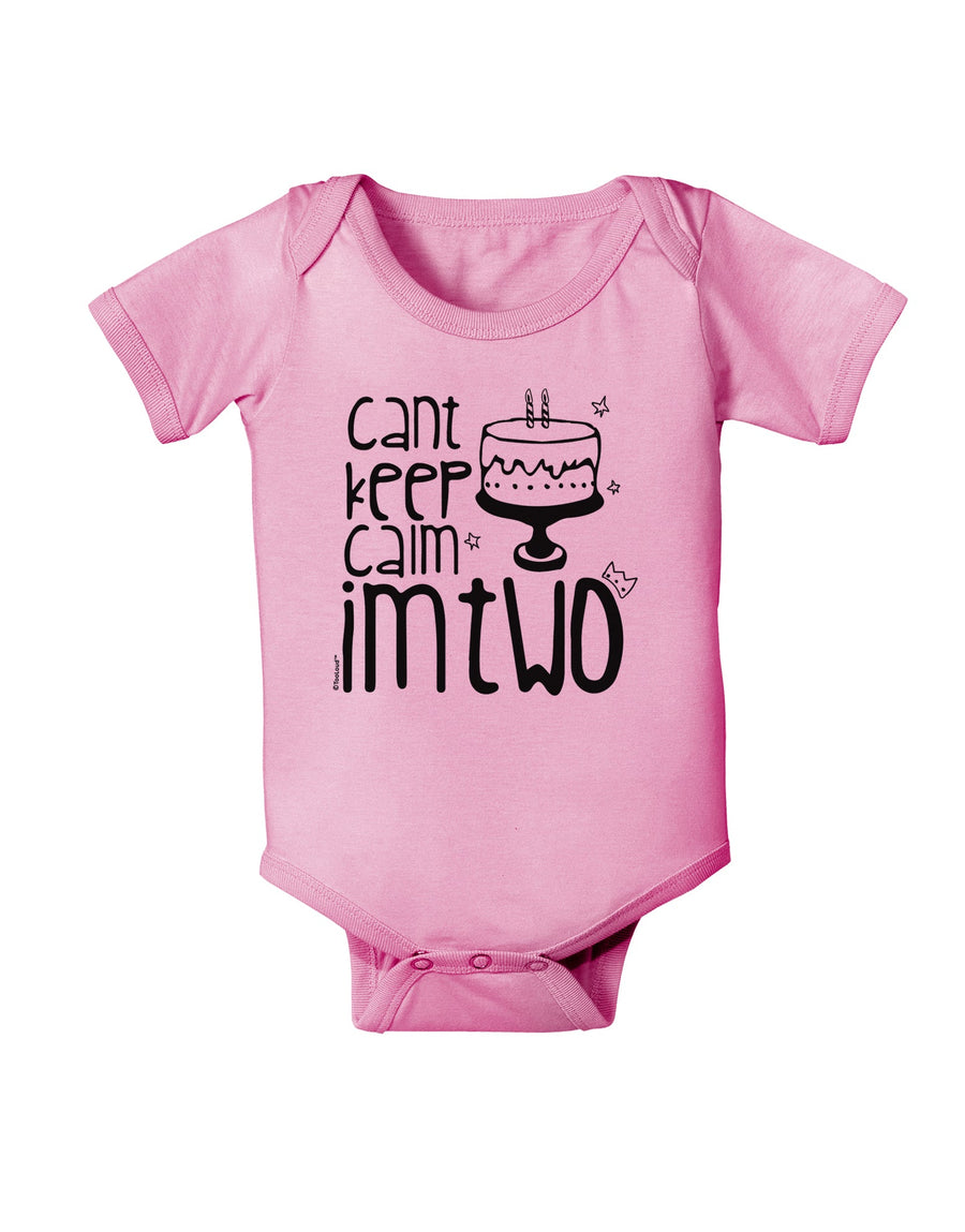 Can't keep calm I'm Two Baby Romper Bodysuit-Baby Romper-TooLoud-White-06-Months-Davson Sales
