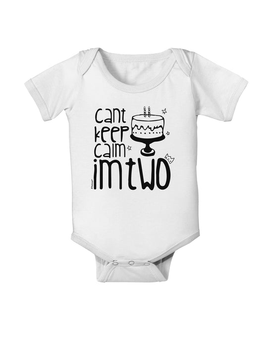 Can't keep calm I'm Two Baby Romper Bodysuit-Baby Romper-TooLoud-White-06-Months-Davson Sales