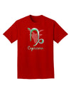 Capricorn Symbol Adult Dark T-Shirt-Mens T-Shirt-TooLoud-Red-Small-Davson Sales