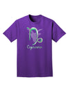 Capricorn Symbol Adult Dark T-Shirt-Mens T-Shirt-TooLoud-Purple-Small-Davson Sales