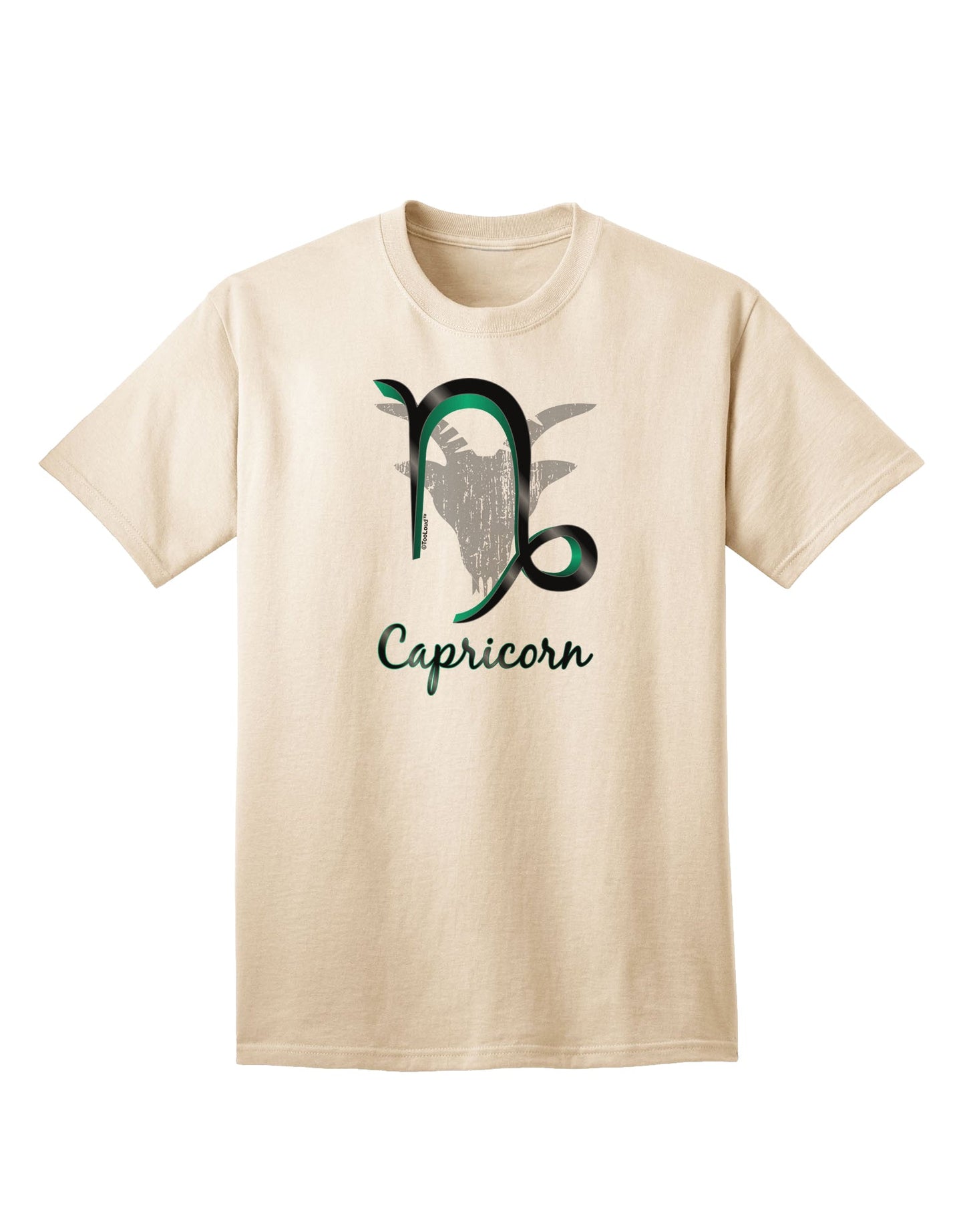 Capricorn Symbol Adult T-Shirt-unisex t-shirt-TooLoud-Natural-Small-Davson Sales