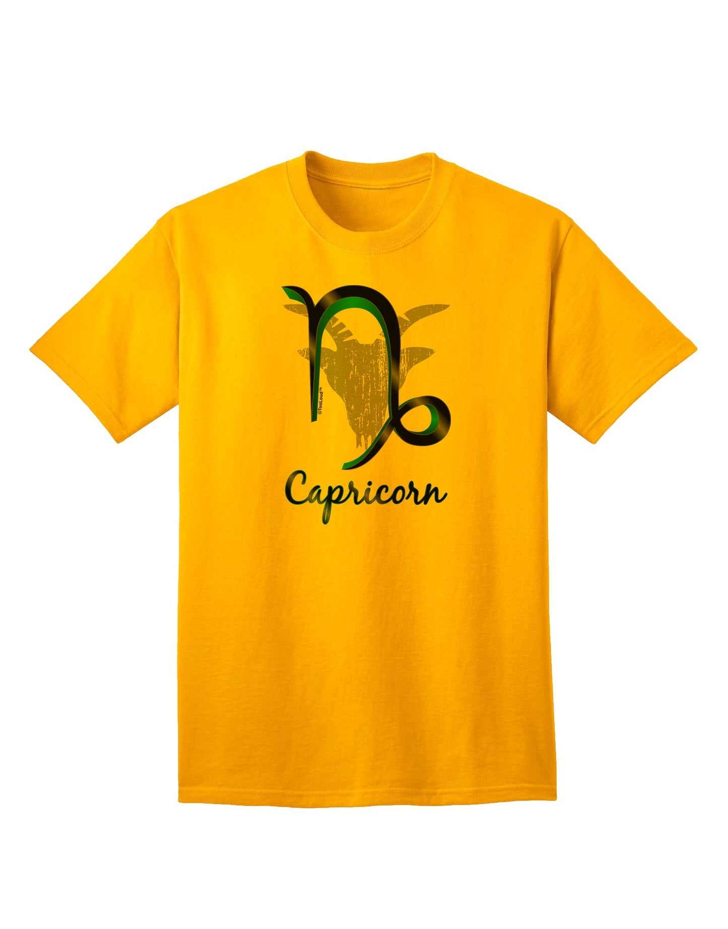 Capricorn Symbol Adult T-Shirt-unisex t-shirt-TooLoud-Gold-Small-Davson Sales