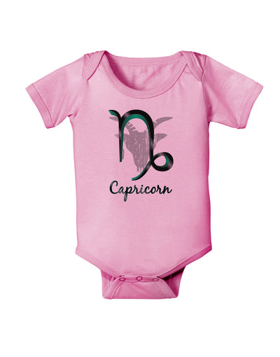 Capricorn Symbol Baby Romper Bodysuit-Baby Romper-TooLoud-Pink-06-Months-Davson Sales