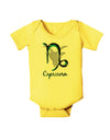 Capricorn Symbol Baby Romper Bodysuit-Baby Romper-TooLoud-Yellow-06-Months-Davson Sales