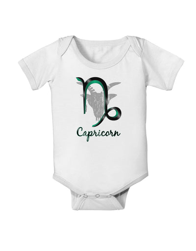 Capricorn Symbol Baby Romper Bodysuit-Baby Romper-TooLoud-White-06-Months-Davson Sales