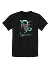 Capricorn Symbol Childrens Dark T-Shirt-Childrens T-Shirt-TooLoud-Black-X-Small-Davson Sales