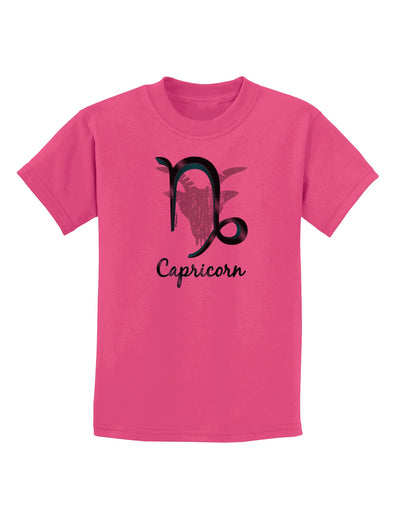 Capricorn Symbol Childrens T-Shirt-Childrens T-Shirt-TooLoud-Sangria-X-Small-Davson Sales