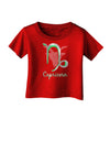 Capricorn Symbol Infant T-Shirt Dark-Infant T-Shirt-TooLoud-Red-06-Months-Davson Sales