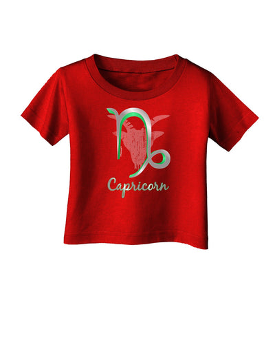 Capricorn Symbol Infant T-Shirt Dark-Infant T-Shirt-TooLoud-Red-06-Months-Davson Sales