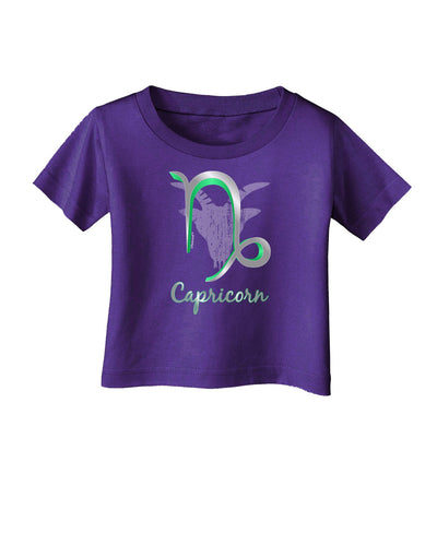 Capricorn Symbol Infant T-Shirt Dark-Infant T-Shirt-TooLoud-Purple-06-Months-Davson Sales