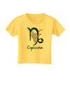 Capricorn Symbol Toddler T-Shirt-Toddler T-Shirt-TooLoud-Yellow-2T-Davson Sales