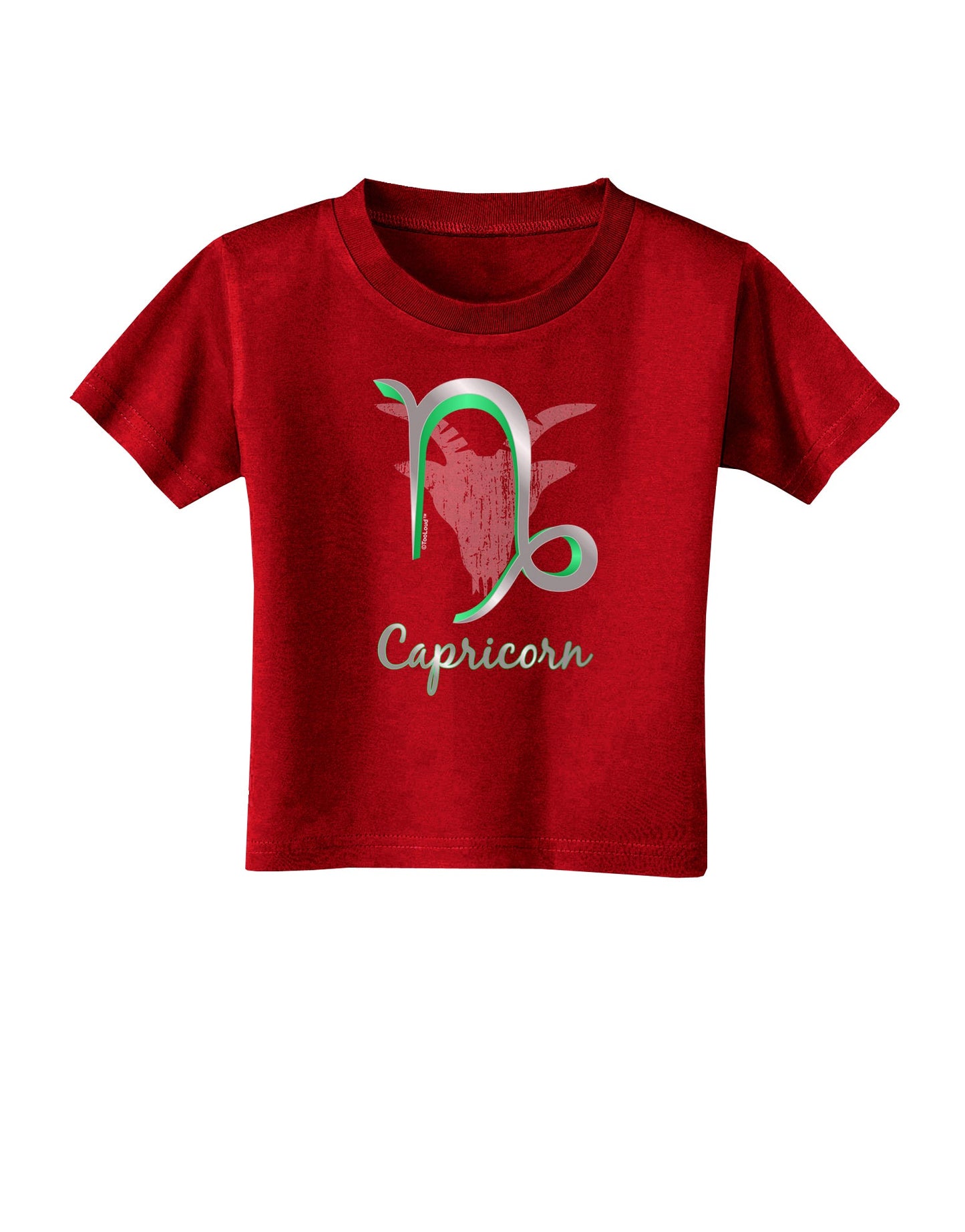 Capricorn Symbol Toddler T-Shirt Dark-Toddler T-Shirt-TooLoud-Red-2T-Davson Sales