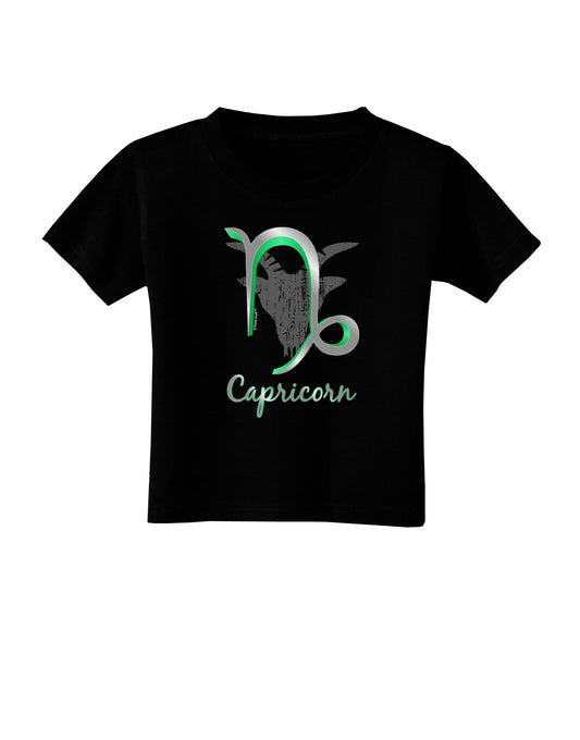 Capricorn Symbol Toddler T-Shirt Dark-Toddler T-Shirt-TooLoud-Black-2T-Davson Sales