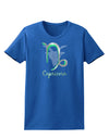 Capricorn Symbol Womens Dark T-Shirt-TooLoud-Royal-Blue-X-Small-Davson Sales