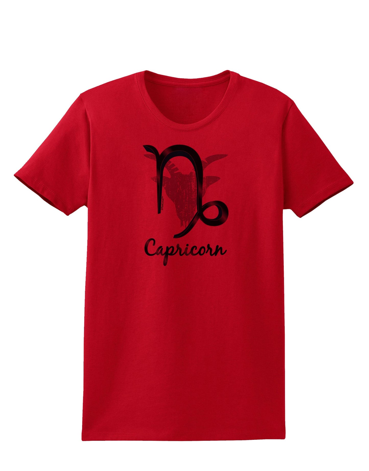 Capricorn Symbol Womens T-Shirt-Womens T-Shirt-TooLoud-Red-X-Small-Davson Sales
