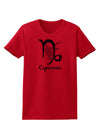 Capricorn Symbol Womens T-Shirt-Womens T-Shirt-TooLoud-Red-X-Small-Davson Sales