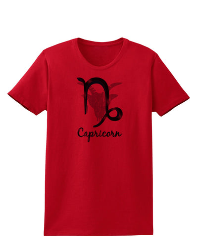 Capricorn Symbol Womens T-Shirt-Womens T-Shirt-TooLoud-Red-X-Small-Davson Sales