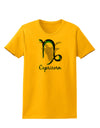 Capricorn Symbol Womens T-Shirt-Womens T-Shirt-TooLoud-Gold-X-Small-Davson Sales