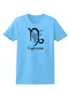 Capricorn Symbol Womens T-Shirt-Womens T-Shirt-TooLoud-Aquatic-Blue-X-Small-Davson Sales