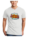 Captain Awesome - Superhero Style Adult V-Neck T-shirt by TooLoud-Mens V-Neck T-Shirt-TooLoud-White-Small-Davson Sales