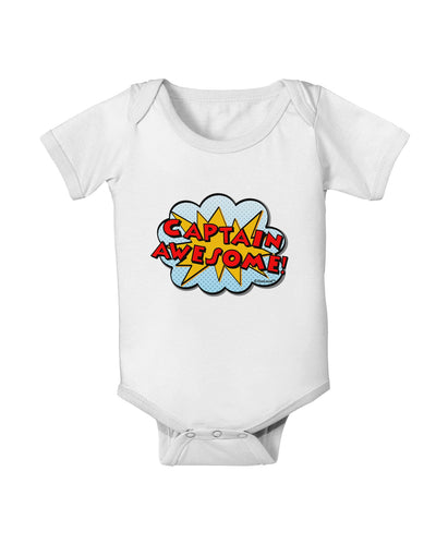 Captain Awesome - Superhero Style Baby Romper Bodysuit by TooLoud-Baby Romper-TooLoud-White-06-Months-Davson Sales