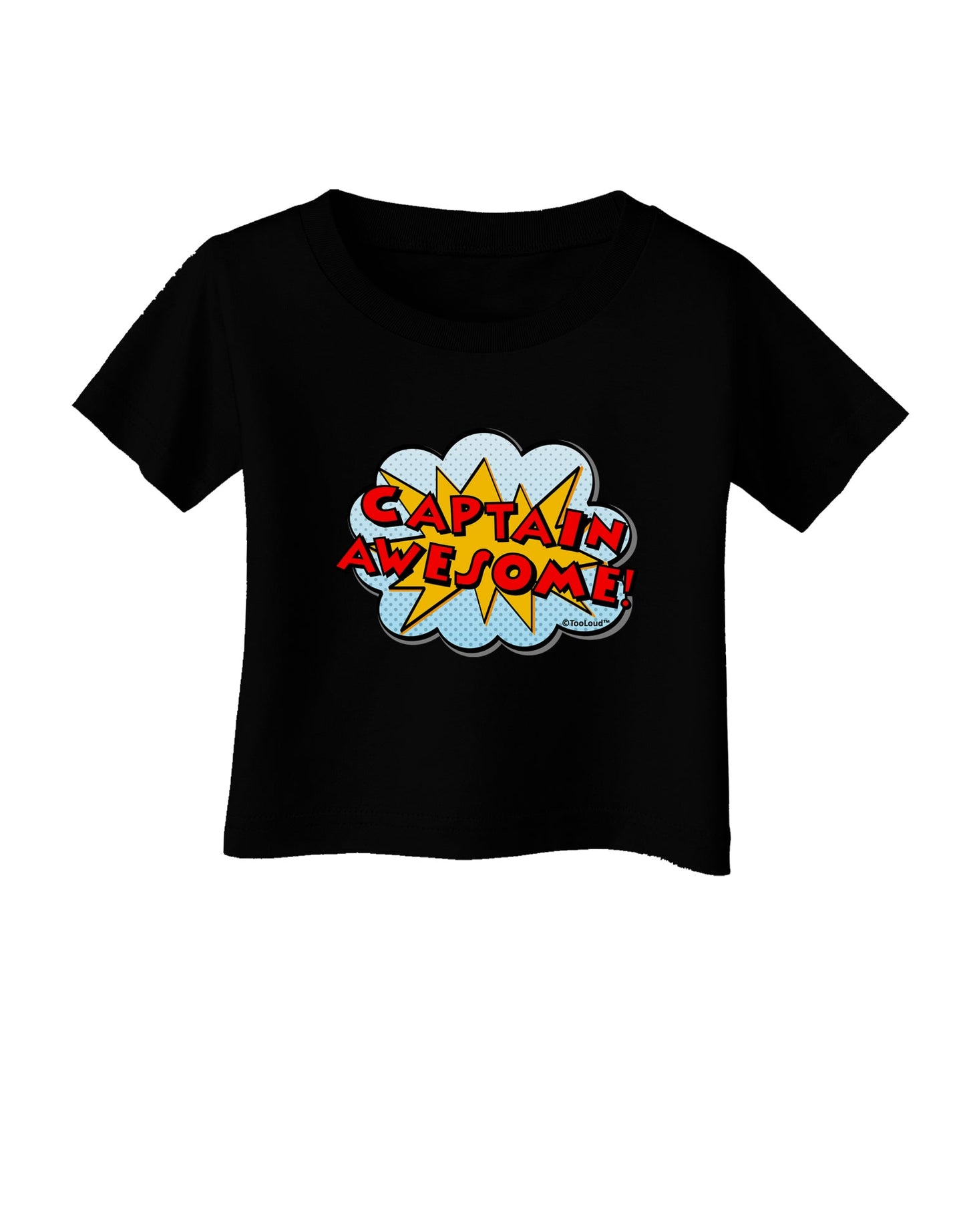 Captain Awesome - Superhero Style Infant T-Shirt Dark by TooLoud-Infant T-Shirt-TooLoud-Black-06-Months-Davson Sales