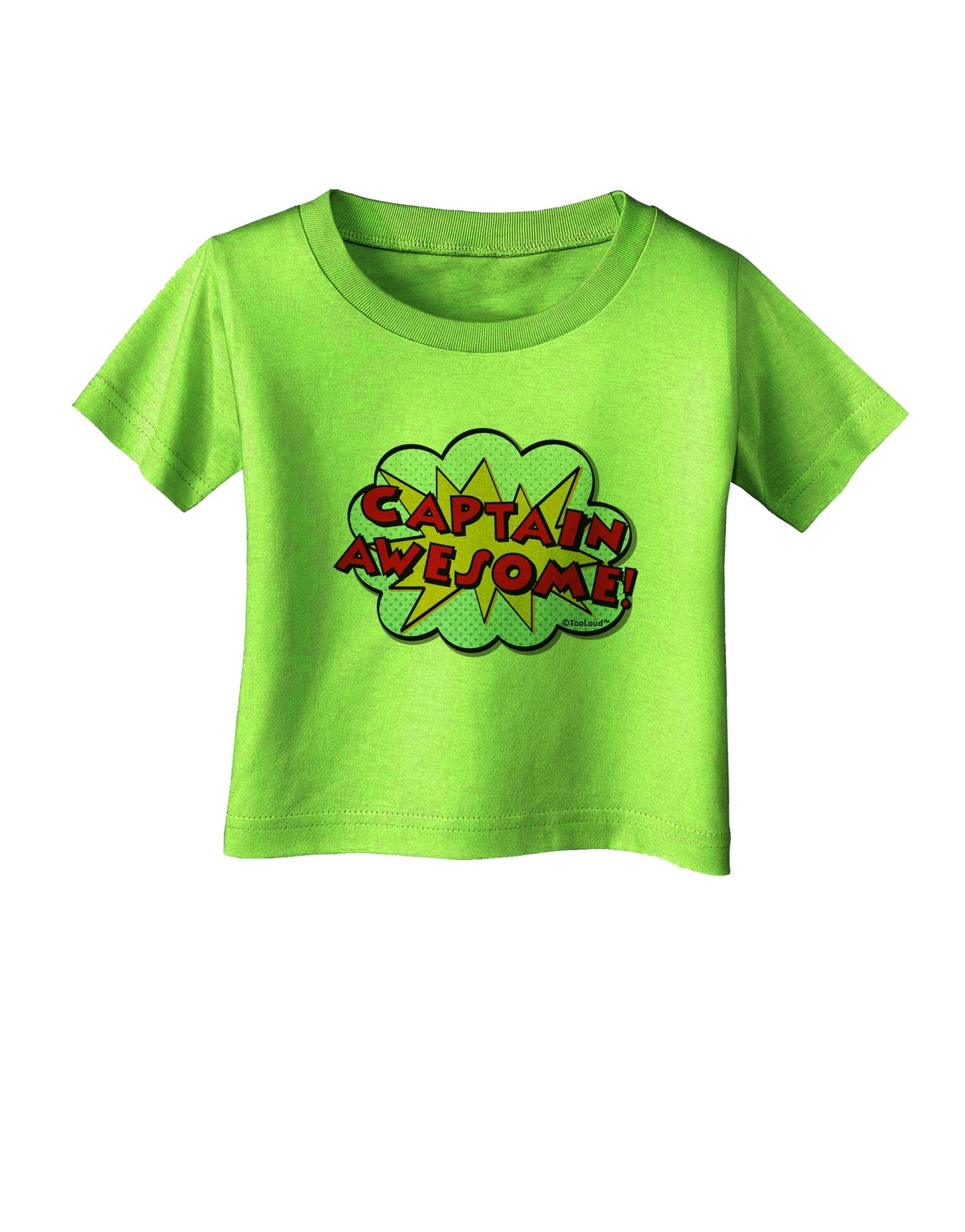 Captain Awesome - Superhero Style Infant T-Shirt by TooLoud-Infant T-Shirt-TooLoud-Lime-Green-06-Months-Davson Sales