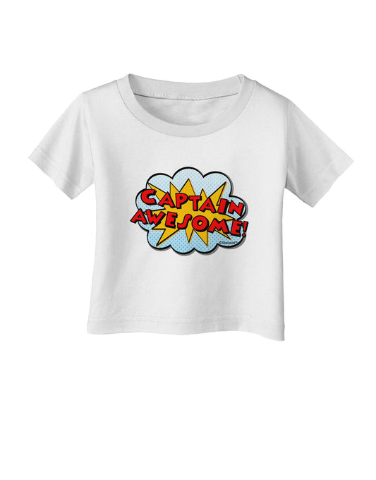 Captain Awesome - Superhero Style Infant T-Shirt by TooLoud-Infant T-Shirt-TooLoud-White-06-Months-Davson Sales