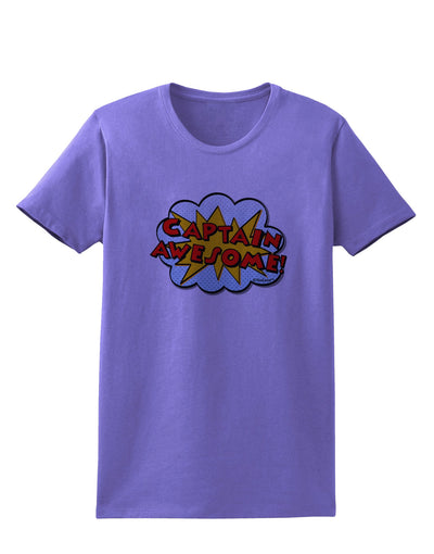 Captain Awesome - Superhero Style Womens T-Shirt by TooLoud-Womens T-Shirt-TooLoud-Violet-X-Small-Davson Sales