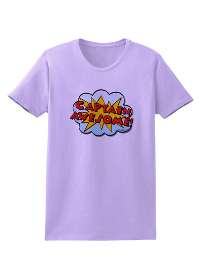 Captain Awesome - Superhero Style Womens T-Shirt by TooLoud-Womens T-Shirt-TooLoud-Lavender-X-Small-Davson Sales