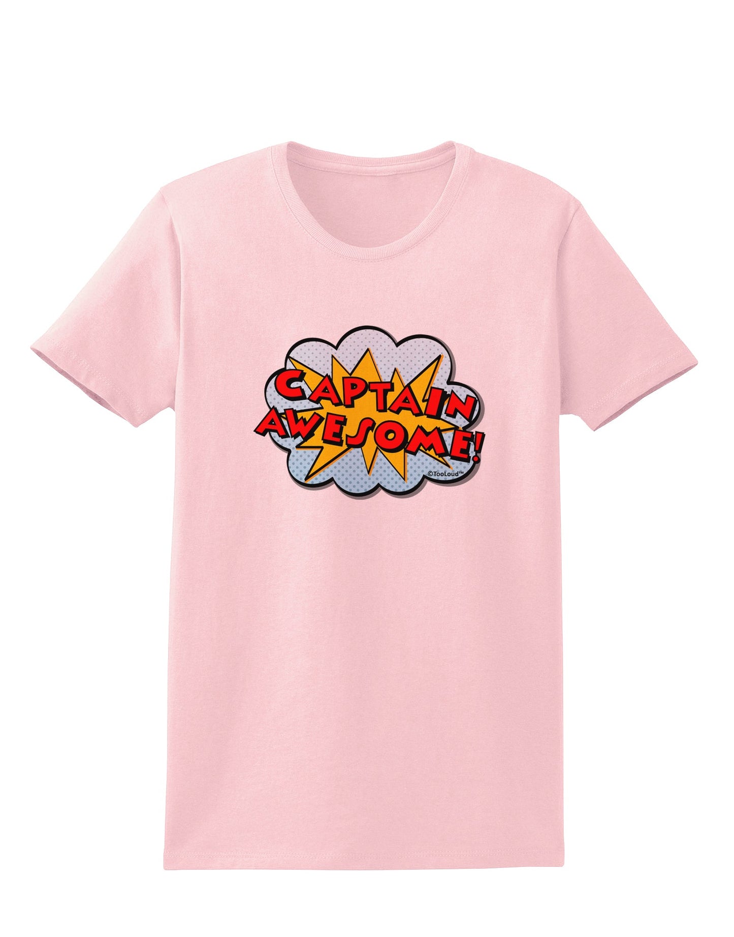 Captain Awesome - Superhero Style Womens T-Shirt by TooLoud-Womens T-Shirt-TooLoud-PalePink-X-Small-Davson Sales