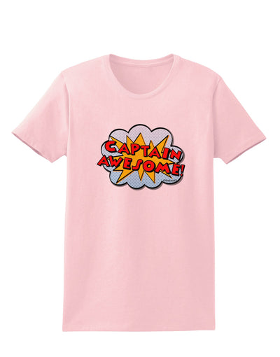 Captain Awesome - Superhero Style Womens T-Shirt by TooLoud-Womens T-Shirt-TooLoud-PalePink-X-Small-Davson Sales