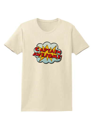 Captain Awesome - Superhero Style Womens T-Shirt by TooLoud-Womens T-Shirt-TooLoud-Natural-X-Small-Davson Sales