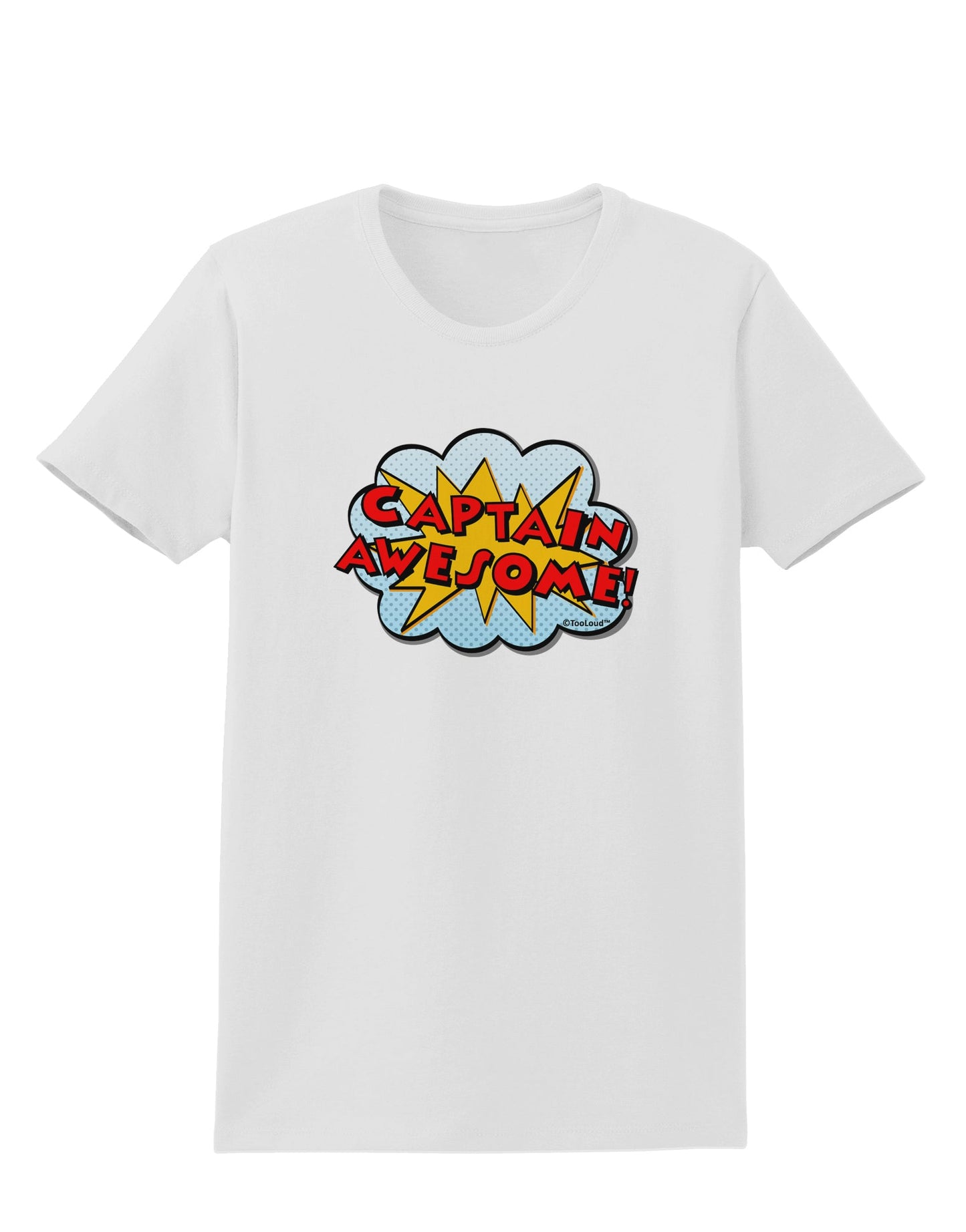 Captain Awesome - Superhero Style Womens T-Shirt by TooLoud-Womens T-Shirt-TooLoud-White-X-Small-Davson Sales