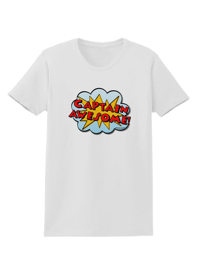 Captain Awesome - Superhero Style Womens T-Shirt by TooLoud-Womens T-Shirt-TooLoud-White-X-Small-Davson Sales