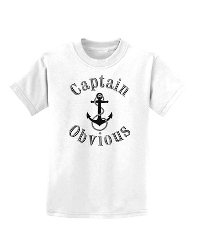 Captain Obvious Funny Childrens T-Shirt-Childrens T-Shirt-TooLoud-White-X-Small-Davson Sales