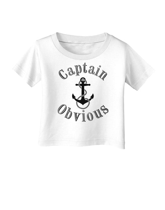 Captain Obvious Funny Infant T-Shirt-Infant T-Shirt-TooLoud-White-06-Months-Davson Sales